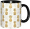 UUYHHGB Ceramic Mug 11 Oz Classic Colored Fun Printed Stylish Coffee Mugs with Gift-Box Packaging for Home Office Decor, Microwave Safe, Gold Glitter Pineapples Fruit