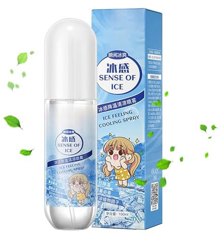 Erfrischungsspray | Frisches Körperspray | Erfrischende Hautentlastung | Sommererfrischendes Spray, beruhigender Körpernebel bei Hitzewallungen, erfrischendes Spray