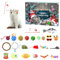 Katzen Adventskalender 2024, Katzenspielzeug Weihnachts Adventskalender 24 Katzenspielzeuge Weihnachtskalender Interaktives Kätzchenspielzeug Katzen Bälle Adventskalender 2024 für Katzen (B)