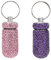 JANKOW Bling Portable Ear Plug Case, Mini Earplug Cases, Waterproof Metal Earplug Case Keychain Container Holde for Outdoor Travel Business Travel (2 Pcs Purple, Pink), Purple + Pink, One size