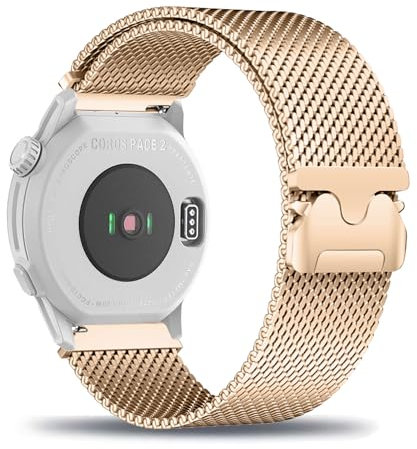 Métal Bracelet pour COROS PACE 2/ APEX 42mm Bracelet de Montre, avec Fermoir Magnétique Réglable Acier Inoxydable Milanais Bande de Rechange pour Femmes Hommes pour COROS PACE 2 Sangles (Métal,5)
