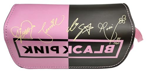 WKxinxuan Blackpink Federmäppchen, Blackpink Tasche, Federmäppchen Kinder, 3D Druck für Schreibwarenbox mit Fächern, Kosmetiktaschen, Schreibwarenbox mit Reißverschluss für Kinder(pink Doppelschicht)