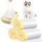 30 Sacs à Litière pour Chat, 3 Rouleaux Sacs Poubelles Épais Anti-Fuite avec Cordon de Serrage, Résistant à La Déchirure Sac Litiere Chat, Sac a Litiere pour Chat, Forte Capacité de Charge 940*457MM