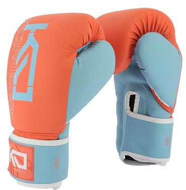 Picsil Kombat Gants de Boxe Kyros Grom, Gants d'entraînement et de Combat pour Muay Thai, MMA, Kickboxing, Unisexe (8oz Salmon)