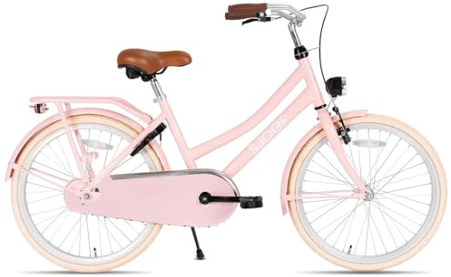 SJOEF City Kinderfahrrad 26 Zoll | Ab 10-14 Jahren | Kinder Fahrrad für Mädchen/Jugend | EN4210 geprüft | V-Brake & Rücktrittbremse | Reflektoren & Schloss - Rosa