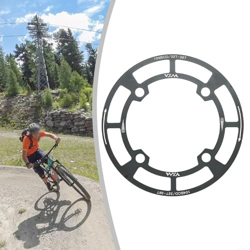 Cubierta de plato de bicicleta de montaña de aleación de aluminio BCD104mm Protector de disco para piñones de 32 42 dientes (32T-36T)