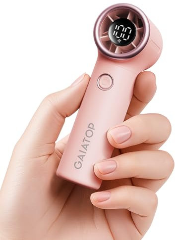 gaiatop Mini ventilatore portatile portatile, 4000 mAh [raffreddamento massimo 15 ore] ventilatore turbo personale, tascabile, 1-100 piccoli ventilatori da scrivania regolabili, essenziali per le