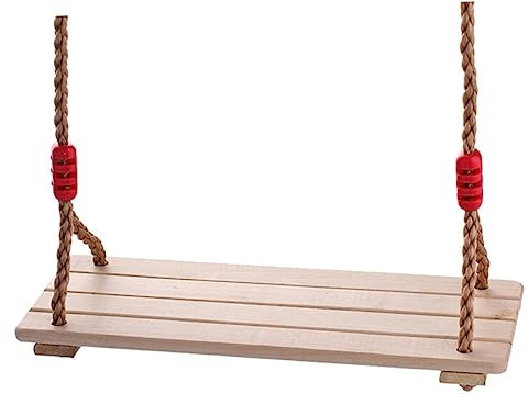 JOINPAYA Wooden Swing Set Nylon Rope Non-slip Swing Seat for Boy Girl and Adults for Indoor and Outdoor Fun Safe and Comfortable Design for Backyards and Playgrounds
