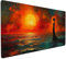 Tapis de Souris Gaming XXL 1600x800x3mm, Femme Tapis Souris Coucher De Soleil Grand Sous Main Bureau, Mouse Pad avec Coutures sur Les Bords, Haute Précision et Vitesse Desk Mat, pour, Gaming PC 6-1800