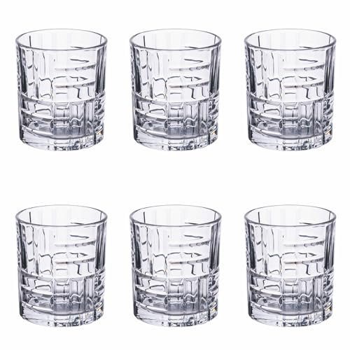 Villa d'Este Home Tivoli 1996 Juego de 6 vasos de agua de 285 ml de cristal Parque