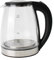 Bargain Factory Electric Kettle Glass 2L – 1800W Fast Boil, BPA-Free, Quiet Boil, Blue LED, No Plastic, Boil-Dry Protection, Black Electric Glass Kettle