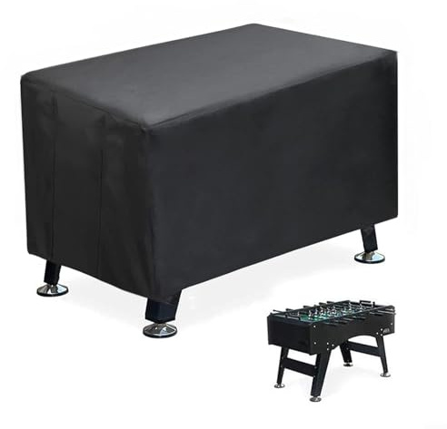 StarRing Tischfußball-Tischabdeckung, wasserdicht, staubdicht, für drinnen und draußen, UV-beständig, Schutzhülle für Standard-Fußballspieltische, 170 x 117 x 69 cm, schwarzes Polyester