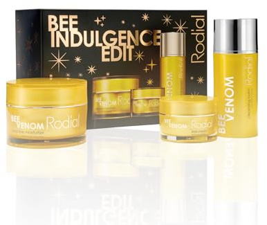 Rodial Bee Indulgence Edit - Skincare Gift Set, Bee Venom Collection with Cleansing Balm 100ml, Eye Cream 25ml & Moisturiser 50ml - Anti-Ageing, Firming & Brightening Luxury Trio