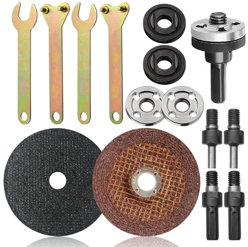 14 Pièces Kit Barre de Connexion Meuleuse d Angle Ecrou Disque à Meuler | Disque de Tronçonnage Meuler Cle Meuleuse, pour Meulage et à la Découpe du Métal Ainsi Qu’au Montage des Disques de Meulage