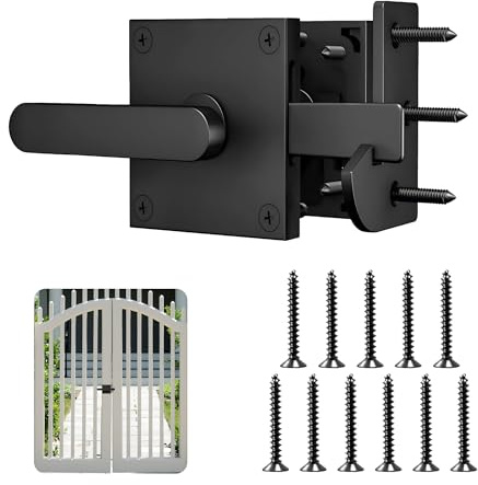 Double Side Lockable Gate Latch: Heavy-Duty Aluminium Double-Sided Handle