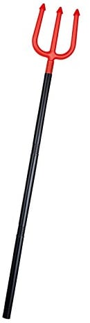 112cm Devil Fourche Détachable Plastique Pitch Fourche Diabolo - Trident Noir Rouge Accessoire D'halloween Arme Horreur Accessoire Déguisement Femmes Hommes