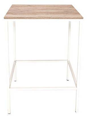 Dila GmbH Stehtisch Bartisch Tresen Bar Bistrotisch Gastronomie Esstisch Tisch | Metallgestell quadratische Tischplatte (Ahorn)