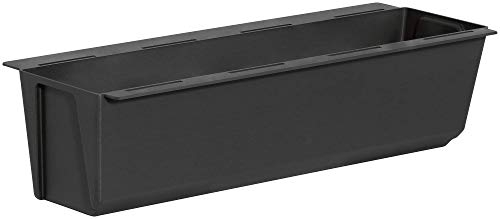 Geli Jardinière de Balcon pour palettes européennes en Plastique Anthracite 36,8 x 9 x 9,5 cm
