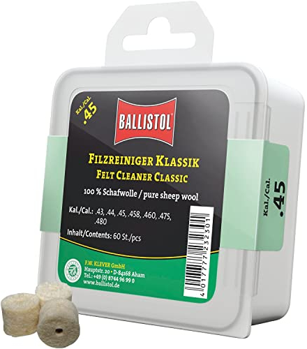 BALLISTOL 23230 Filzreiniger Klassik - Laufreiniger für Gewehr Kal. .45 - 60 Stück
