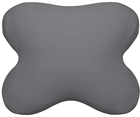 Edda Lux Bezug passend für Tempur All-Around Schlafkissen, 60/56 x 50/48 cm, formbeständiger Jersey Kissenbezug für Schmetterlingskissen, aus 100% Baumwolle, in Schiefer