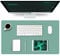 K KNODEL Tischunterlage, Schreibtischunterlage, 60 x 35cm PVC Tischunterlage, Laptop Tischunterlage, wasserdichte Schreibunterlage für Büro- oder Heimbereich, doppelseitig (Grün/Grau)