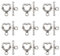Craftdady 20 Sets Antike Silber Herzform Tibetische Legierung Toggle TBar Verschlüsse Erkenntnisse Für Neckalaces, Armband Und Schmuckherstellung
