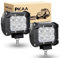 PICAA LED Arbeitsscheinwerfer 2X 4 Zoll 18W Arbeitsscheinwerfer Traktor 12V 24V Flutlicht Wasserdicht Arbeitslicht led zusatzscheinwerfer für Bagger Traktoren Schlepper Gabelstapler ATV Lkw, offroad