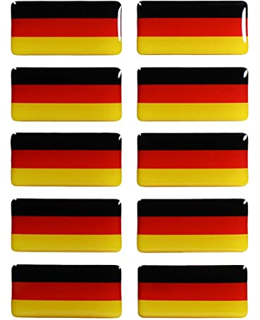 BIKE-label 3D Auto Aufkleber Flaggen Deutschland 40 x 20 mm Sticker X300700