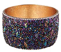 Gift Company Windlicht Madras Perlen S, Teelichthalter, Kerzenhalter, Eisen/Glas, Lila, 8.5 cm, 1074603014