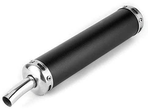 Headerbs Auspuff-Schalldämpfer, Edelstahl-Auspuff-Schalldämpfer, 20 Mm, Modifizierte Teile für 2-Takt-Motorräder(Schwarz)