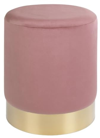 Eleganter Hocker Chantal Rose Samt