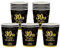 POPOYU Paper Cup Happy 30th Birthday,Black and Gold Cups,16Pc Disposable Tableware Party Birthday cups,30th Decorations ,Boys,Kids,Him,Her Supplies, (PPY-Tableware-PPY)