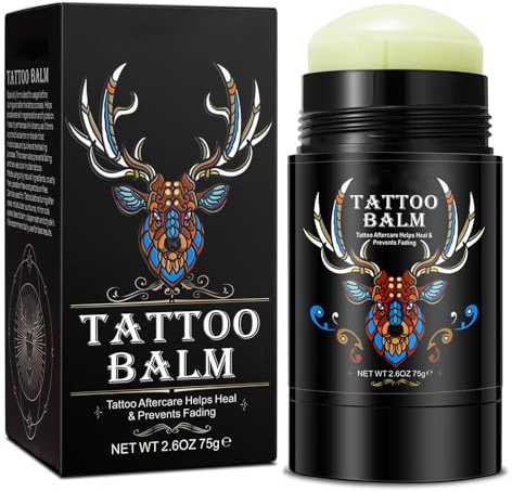 Tattoo Aftercare Butter Balm, 2.6 oz, Old & New Tattoo Moisturizer Healing Brightener for Color Enhance, Natural Organic Tattoo Cream