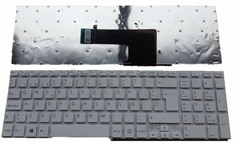 YANHAO [Laptop-Tastaturen] Spanische Neue SPlaptop-Tastatur for Sony for VAIO SVF15 SVF152 SVF153 SVF154 9Z.NAEBQ.00R SVF15N17CXB AEHK97001103A (Color : White No Backlight)