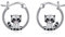 Waschbär Creolen Ohrringe für Damen 925 Sterling Silber Tier Waschbär Ohrringe Schmuck Geschenke für Mädchen (Waschbär)