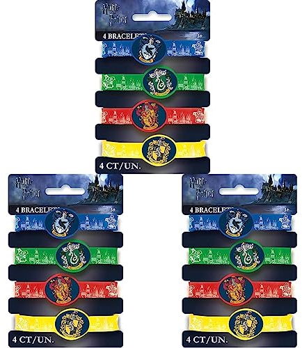 Partygeschenke - Harry-Potter-Silikon-Armbänder - 4er-Pack (Packung mit 3)