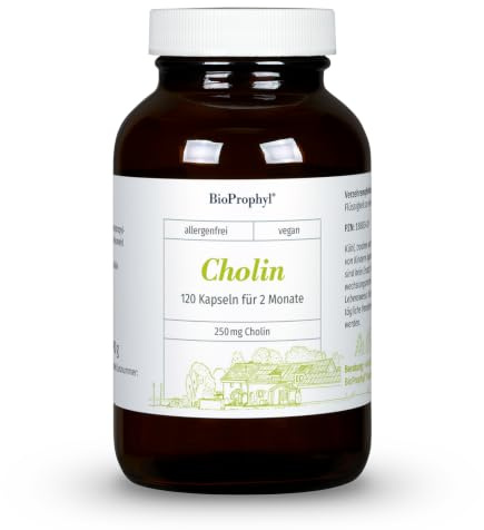 BioProphyl® Cholin - 250 mg Cholin aus VitaCholine® - 120 Kapseln - Cholin Kapseln hochdosiert