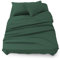 Blumtal - Parure De Lit 150x200 en Microfibre - 3 Pièces - Drap Housse 150x200 + Drap Plat 2 Personnes (240x275) + 2 Taies d'oreiller 50x80 - Vert Foncé