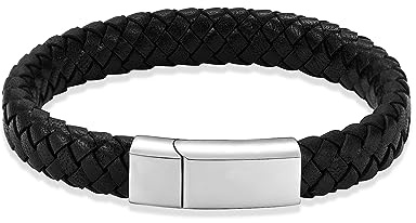 Cremation Jewelry Urn Bracelet for Ashes for Women Men Memorial Braided Leather Urn Bracelet for Human Ashes Keepsake Cuff Bangle Jewelry