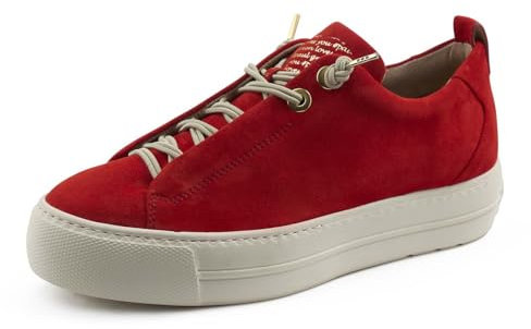 Paul Green Damen SUPER Soft Pauls, Frauen Low-Top Sneaker,schnürschuhe,schnürer,Plateausohle,Halbschuhe,straßenschuhe,Rot (Salsa),40.5 EU / 7 UK