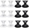 JTMKYO Lot de 12 ventouses en verre GU10 GZ10 pour retirer les ampoules (noir, transparent)