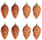 YYCRAFT Weihnachtsbaum-Tannenzapfen, hängende Tannenzapfen, 8,9 cm, für Weihnachtsbaumdekoration, hängende Tannenzapfenform, Weihnachtsdekoration, 8 Stück, Orange