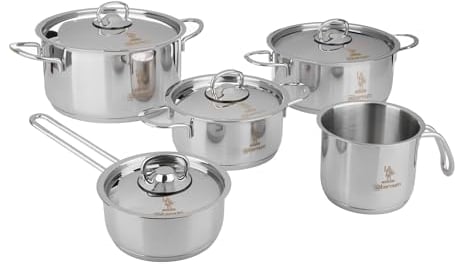 Aeternum Batteria di pentole 9 pezzi Divina Re acciaio Inox casseruola bollilatte