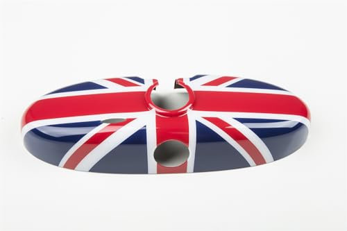 Autocollant de rétroviseur - Coque de protection intérieure compatible avec Mini Cooper R50 R52 R53 R55 R56 R57 R60 R61 2005-2016 (Union Jack rouge)
