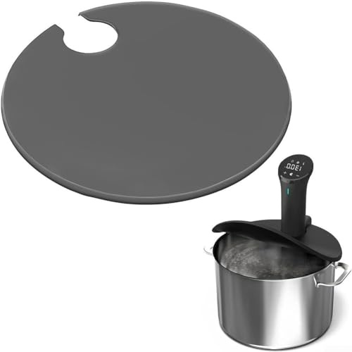 DAZZLEEX Deckel für Sous Vide Behälter, 28 cm Durchmesser, 3 cm dick, ausreichende Dichtung, Paar mit den meisten Sous Vide Töpfen (grau)