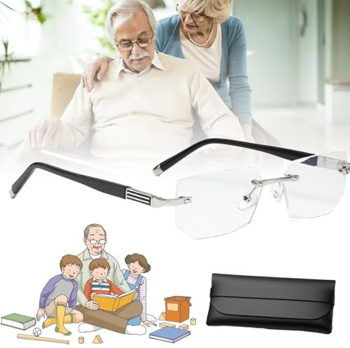 Libiyi Intelligente Lesebrille,Libiyi Autofokus Brille,Intelligente Lesebrillen Dotmalls,Intelligente Lesebrille Von Dotmalls Mit Doppeltem Fokus (2X,Silver)