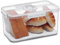 Gifhomfix Bread Bin Airtight Bread Bins for Kitchen Counter, Time Recording Bread Box with Lid, Bread Storage Container for Homemade Breads, Toast, Bagel, Donut and Cookies, White