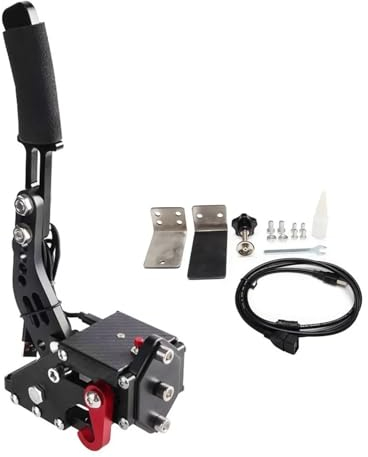 LinCys KANGYEBAIHUODIAN Handbremse PS4/PS5 passend for Logitech G29/T300 XBOX1 XSS XSX G920 PC anwendbar alle SIM Racing Dirt Rally Spiele Handbremssystem (Color : PS G29 PC BK)