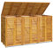 Abri Poubelle Extérieur, Cache Poubelle Abri pour Poubelle Conteneur pour Cache-Poubelle Abri à Poubelle Triple 210x89x117 cm Bois Massif d'acacia