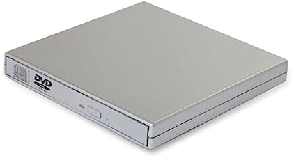 CLSSLVVBN Lettore CD in plastica per PC con interfaccia USB Antiurto per Interni ed Esterni per Domestico Lettore Dvd Ottico con cancellazione del Rumore, d'Argento